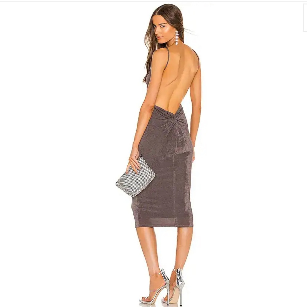 $228 MICHAEL COSTELLO x REVOLVE Talia Open Back Midi Dress, Size MEDIUM